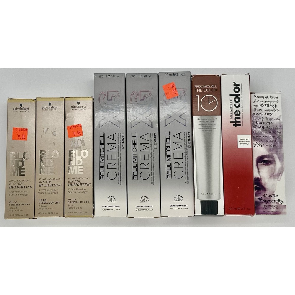 Professional Hair Color Lot 9 Paul Mitchell Schwarzkopf Mydentity Salon NEW